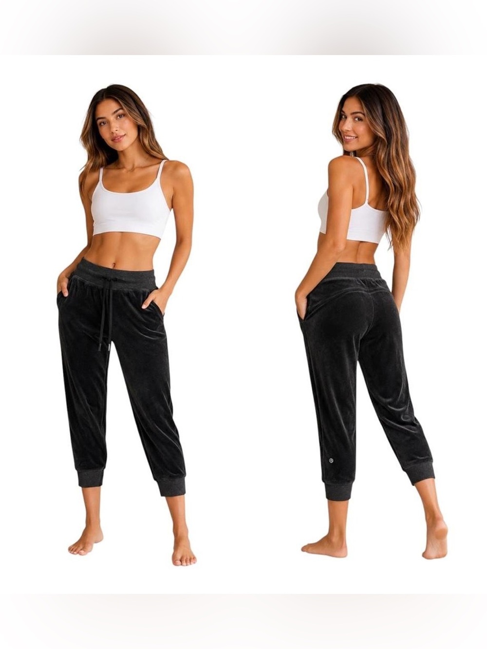 lululemon athletica Black Velvet Crop Joggers🔳